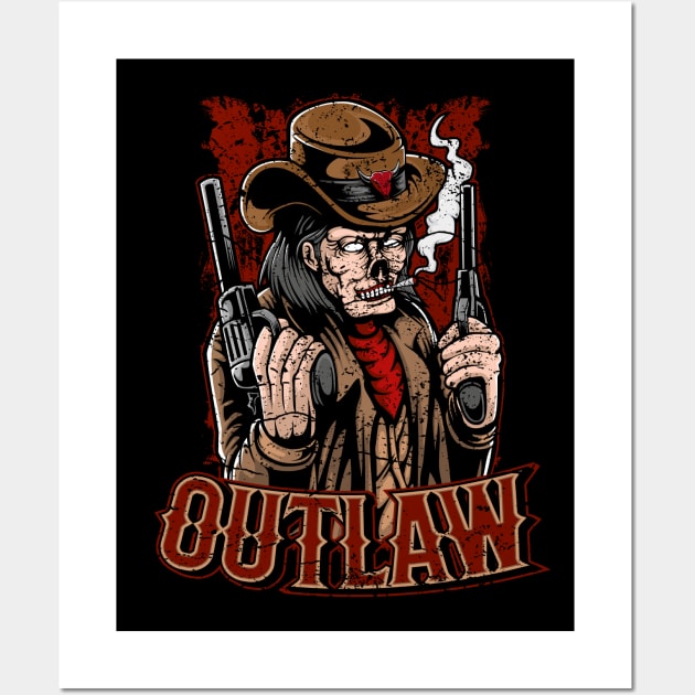 Outlaw Cowboy Wall Art by RockabillyM